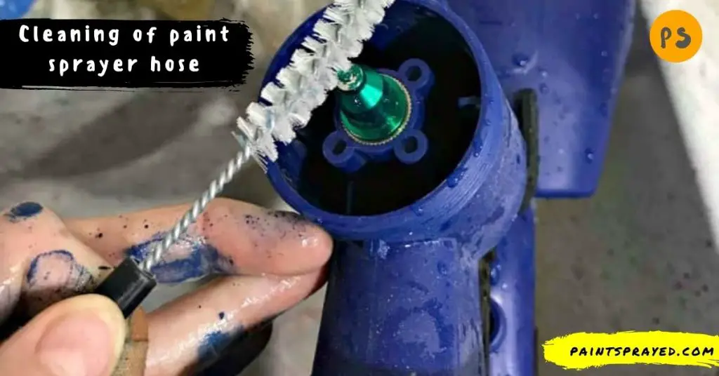 cleaning of hose of spray gun