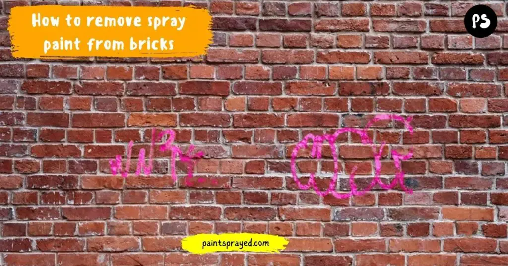 spray paint on bricks