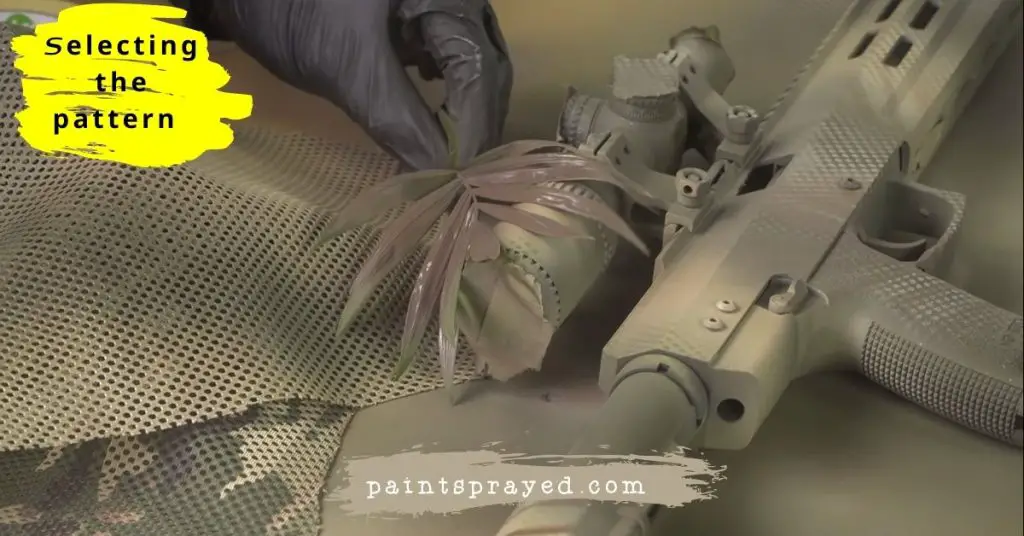 Selecting pattern for airsoft gun paint