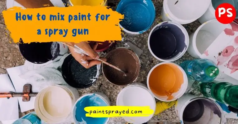 mixing paint for spray gun