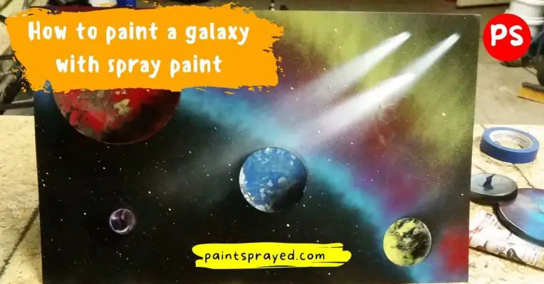 spray painting galaxy