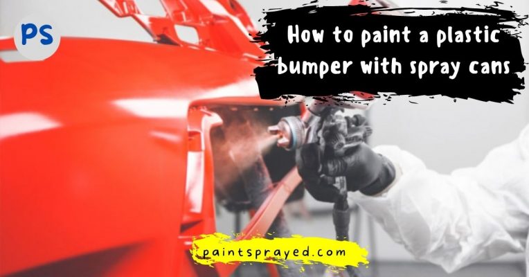 spray painting car bumper