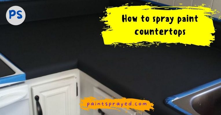 Spray painting kitchen countertops