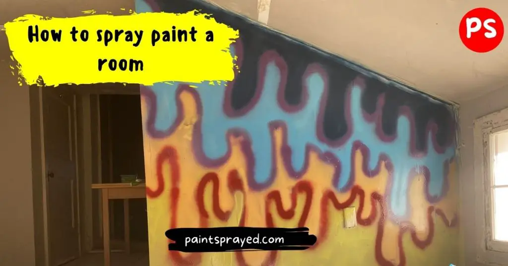 spray painting walls and ceilings