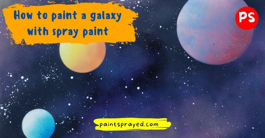 making spiral galaxy with spray paint