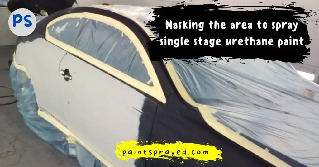 Masking the car for painting process