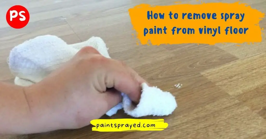 removing spray paint from vinyl floors