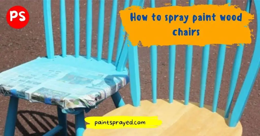 spray paint wooden chair surface