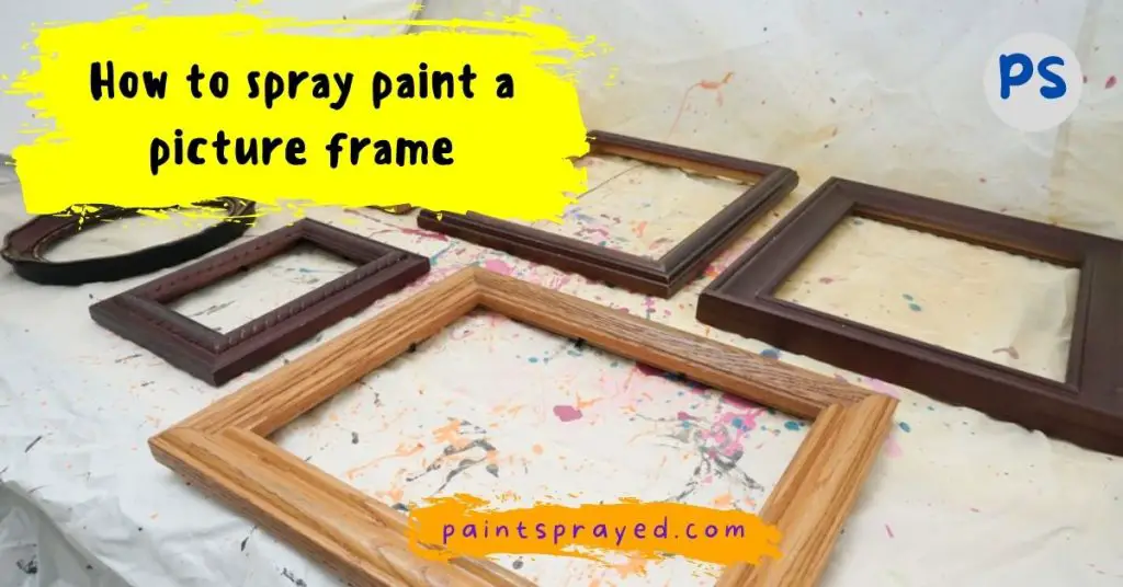 spray paint picture frames