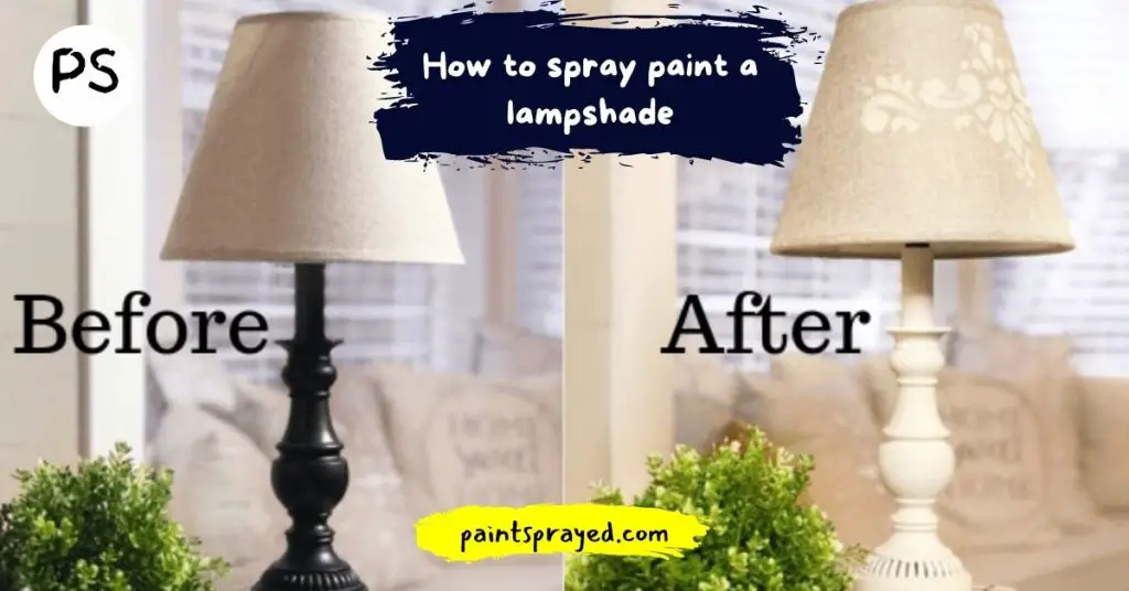 spraying lampshade 