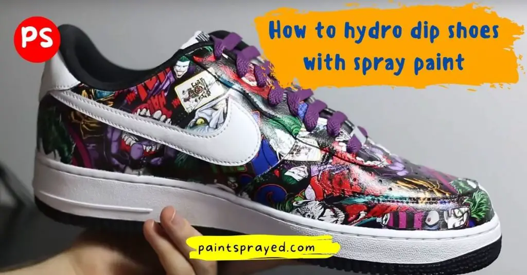spray painting shoes with hydro dipping