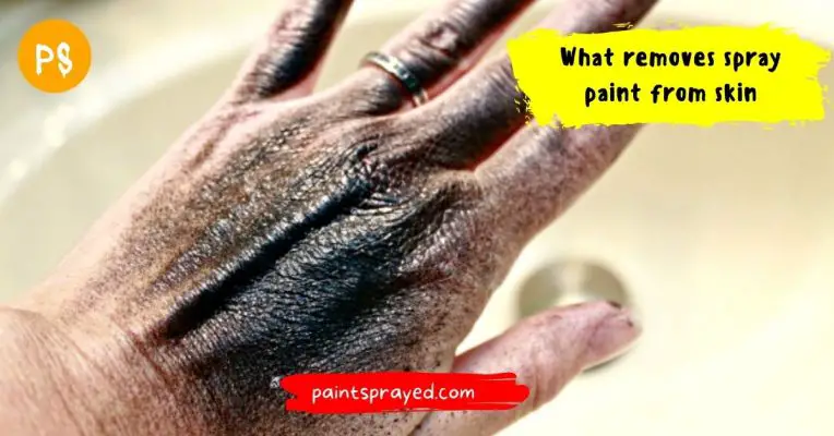 spray paint on hand