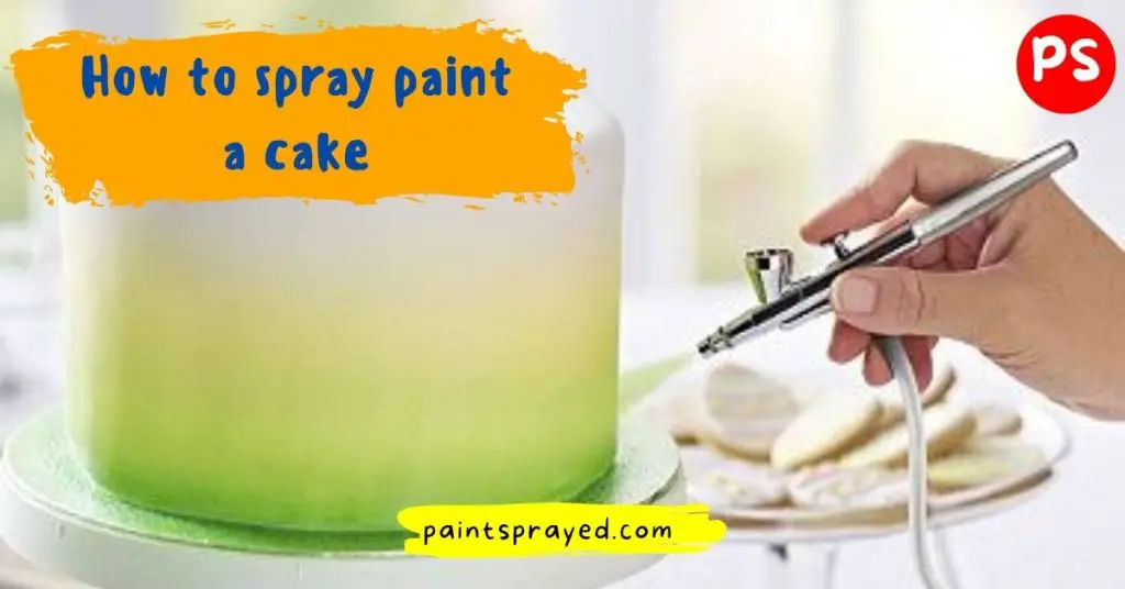 spray painting cake