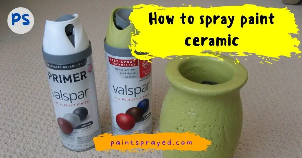 spray paint ceramic items