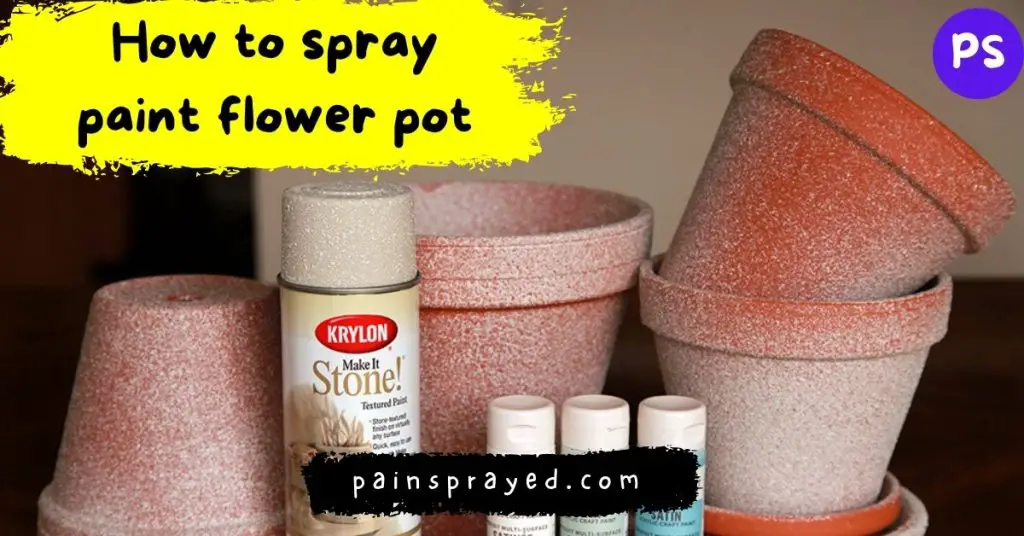 spray paint flower pot