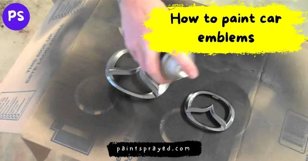 How to paint car emblems - Paint sprayed