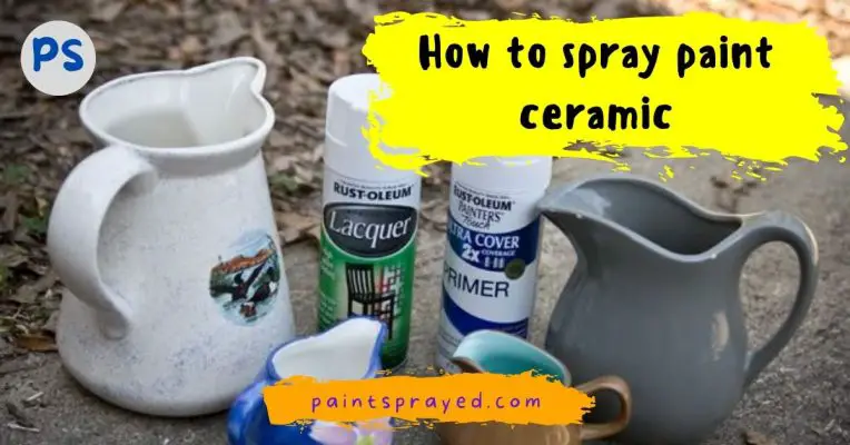 spray painting ceramic surface