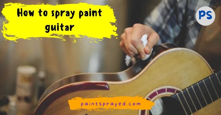 spray painting guitar