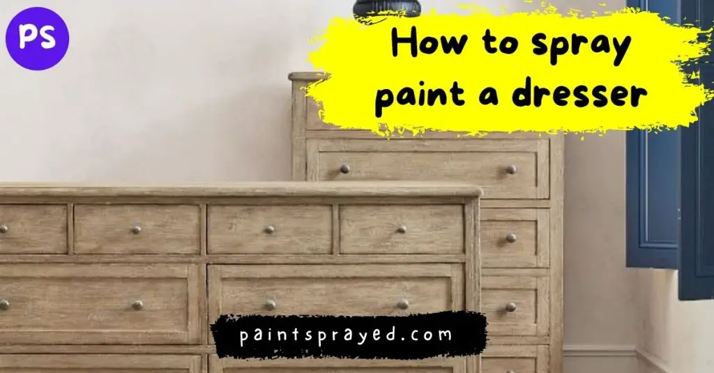 spray painting dresser