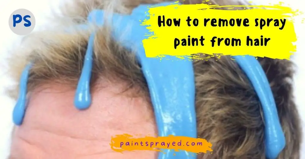 removing spray paint from hair
