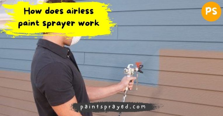 airless paint sprayer working