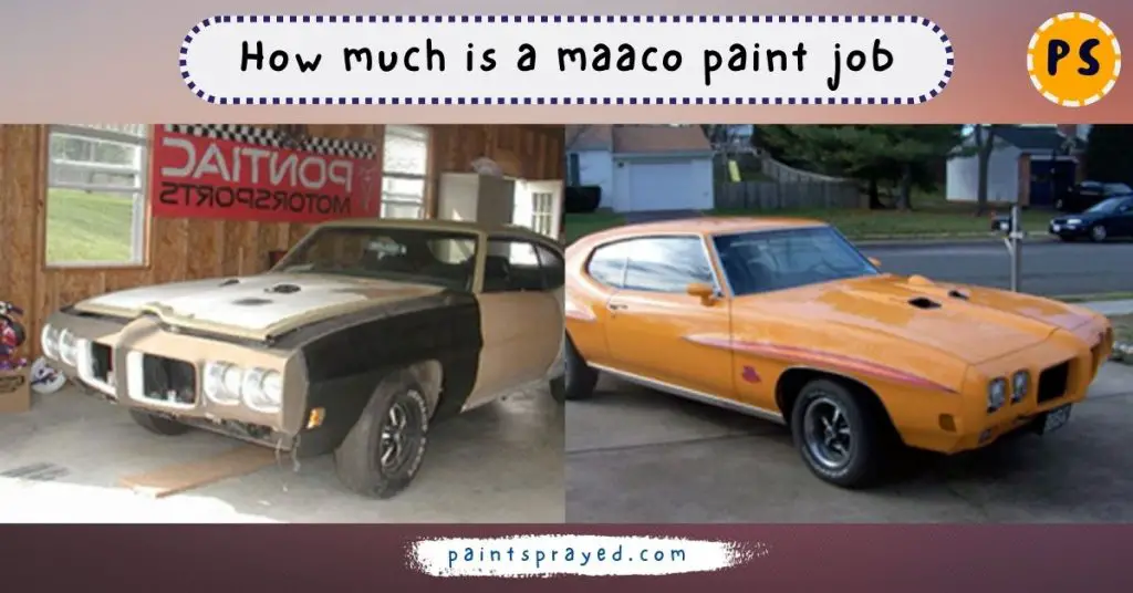 How much is a maaco paint job Paint sprayed