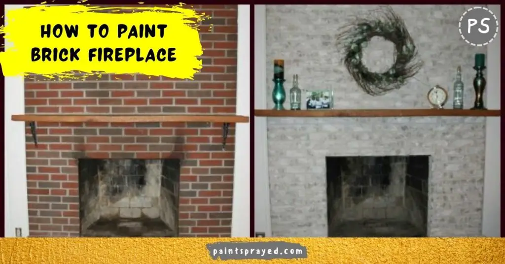 How to paint brick fireplace Paint sprayed