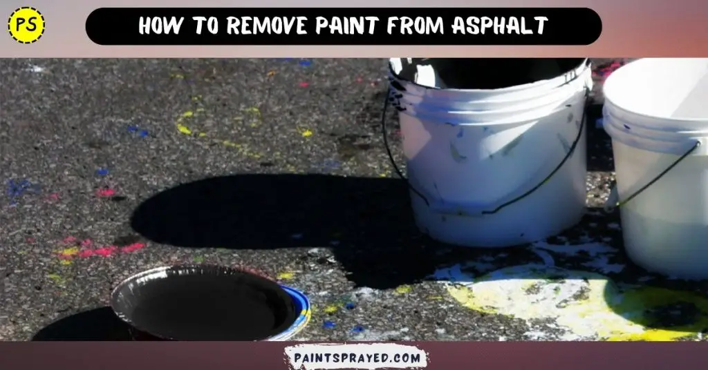 removing paint from asphalt surface