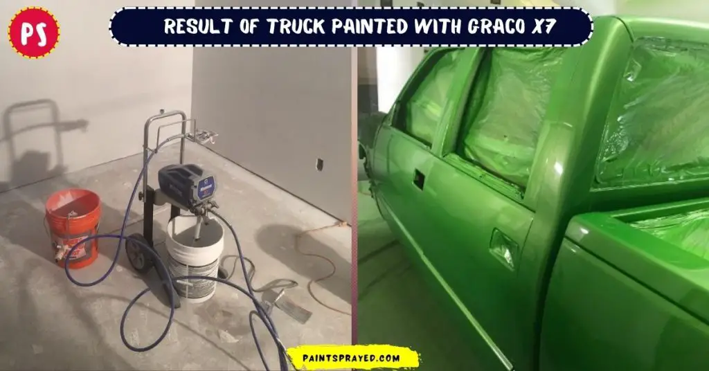 result of truck painted with Graco Magnum X7