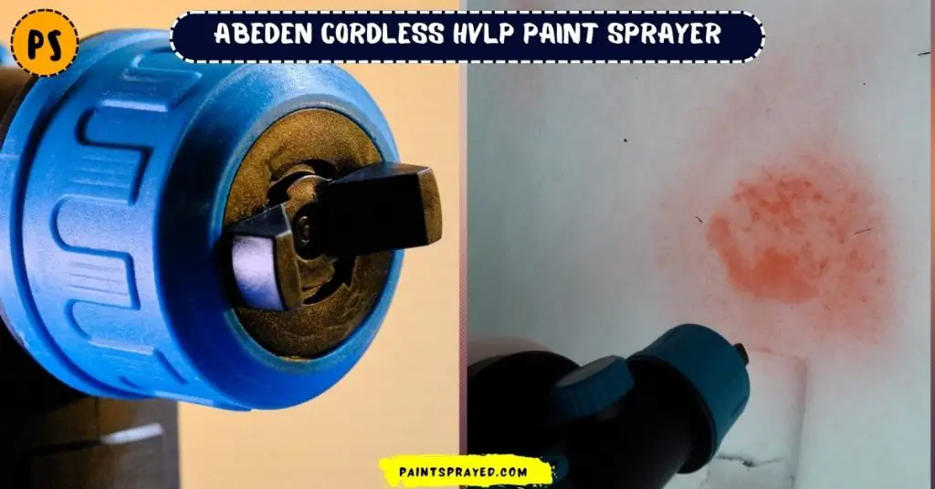 testing Abeden cordless paint sprayer nozzles