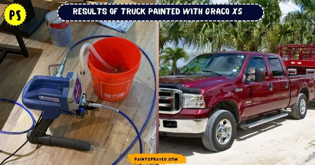 result of truck painted with Graco Magnum X5