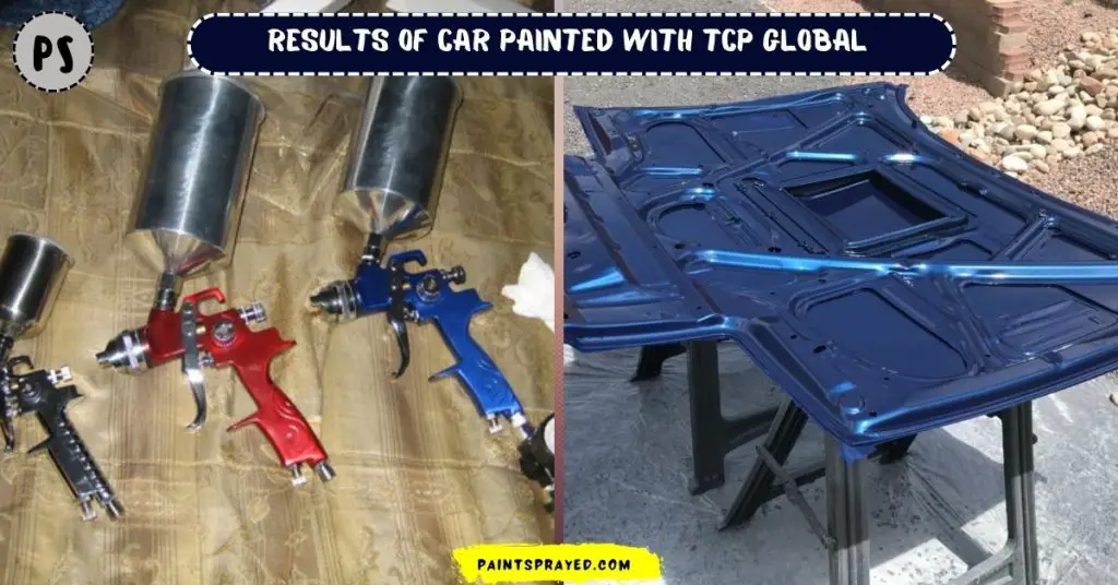 car painted with TCP global paint sprayer