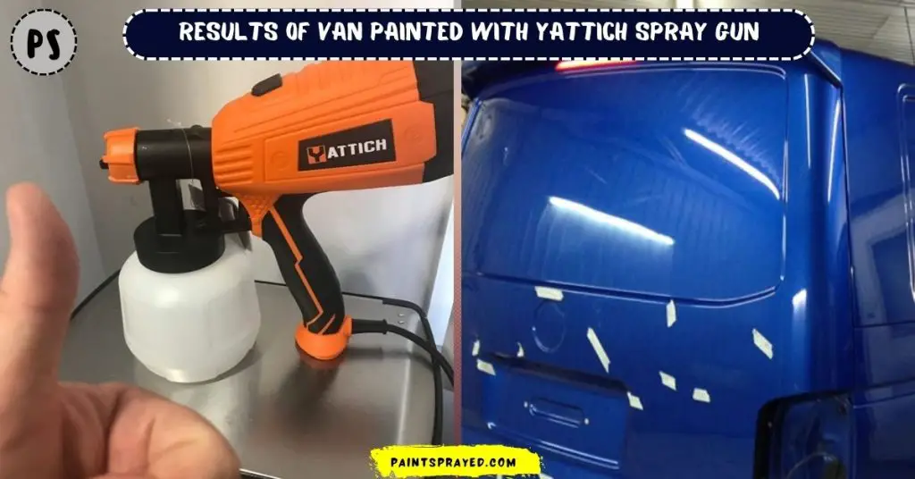 result of van painted with YATTICH paint sprayer