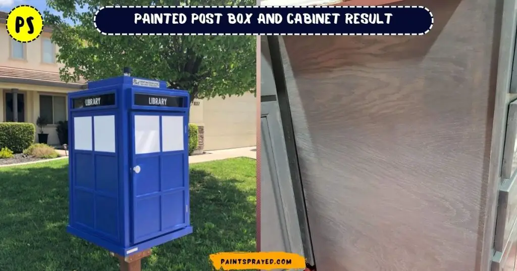 result of painted post box and cabinet
