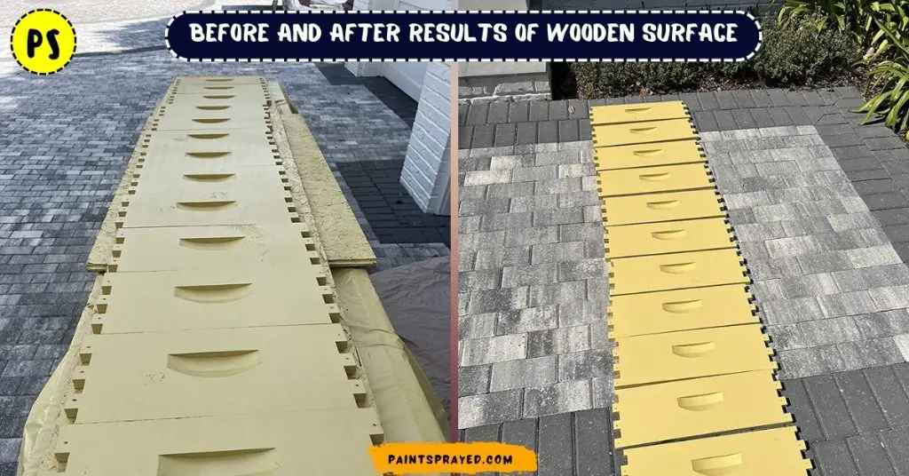 before and after results of wooden surface