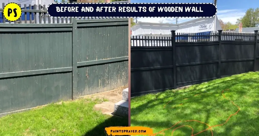 before and after result of wooden wall 