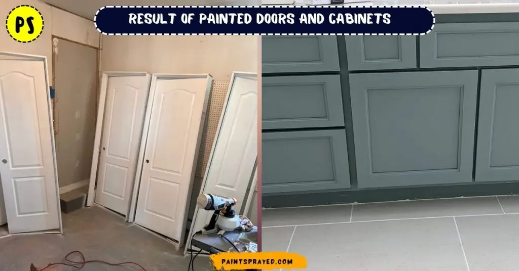 final look of painted cabinets and doors