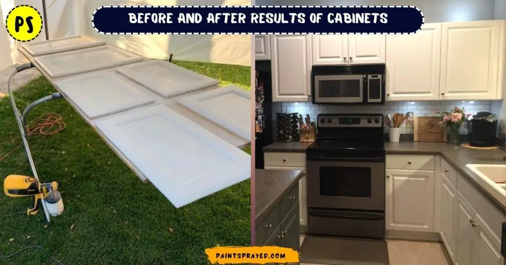 results of cabinets painted with best paint sprayer under 200