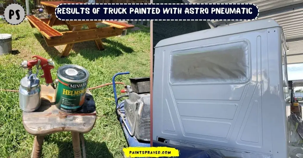 painted truck with Astro Pneumatic paint sprayer