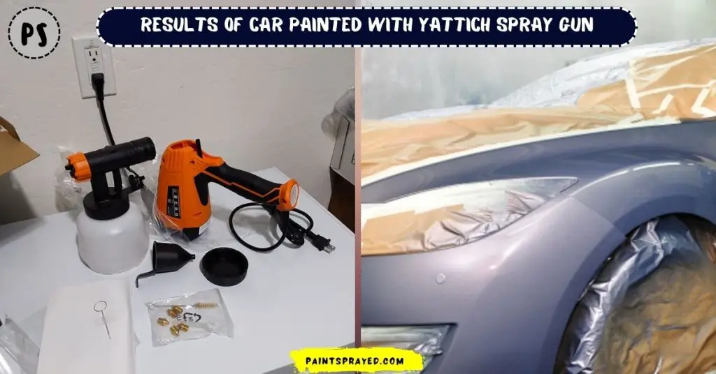 car fender results painted with YATTICH paint sprayer