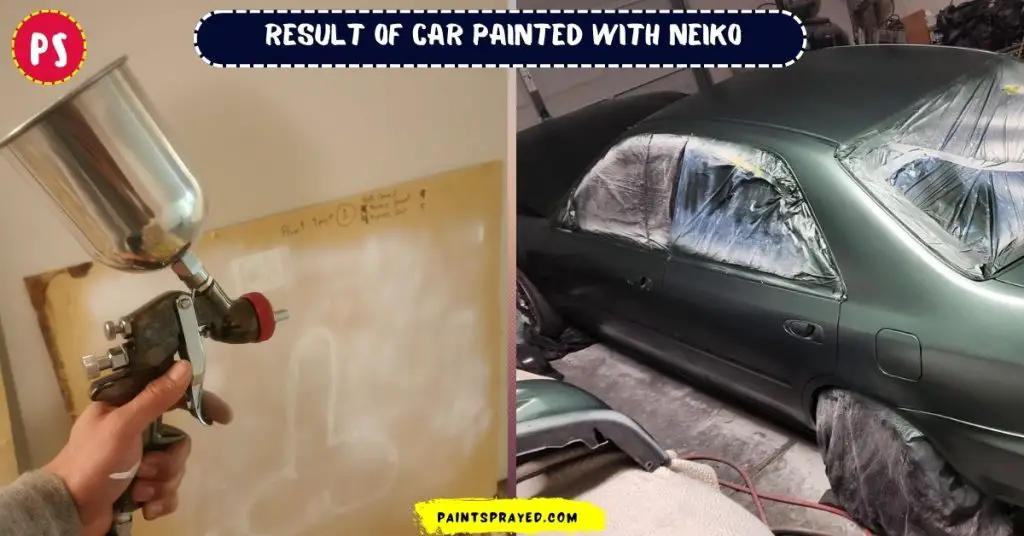 result of car painted with NEIKO paint sprayer