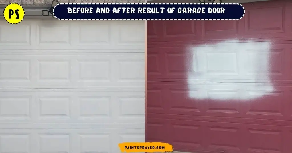 before and after result of garage door