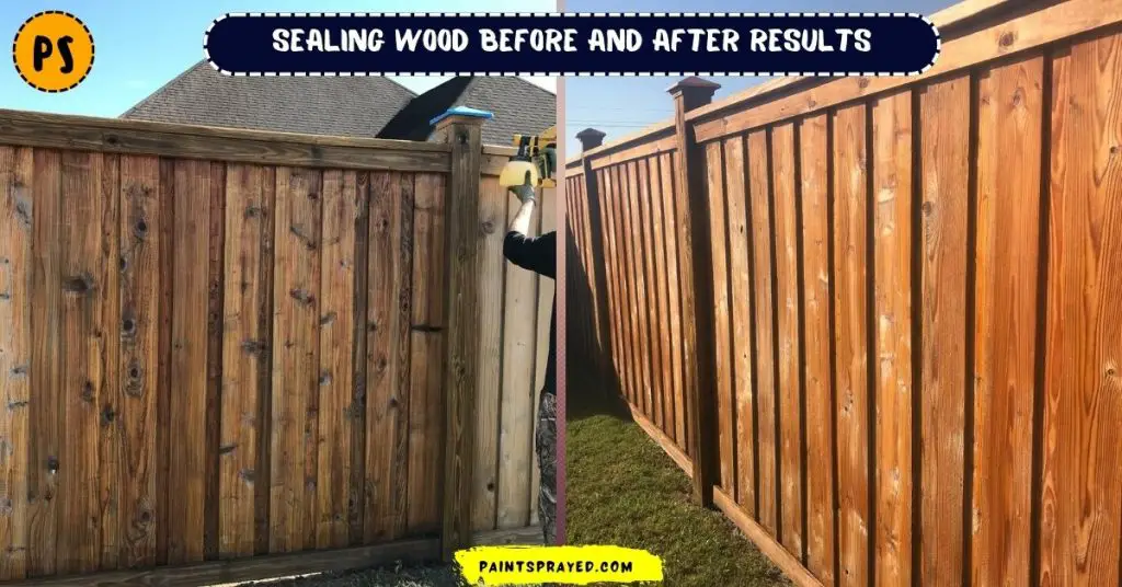 before and after results of sealing wooden walls