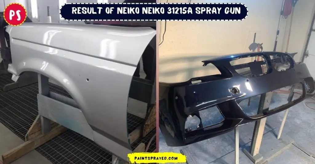 result of NEIKO sprayer on fender and bumper
