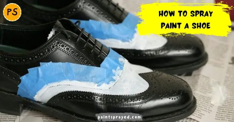 spray paint a shoe 
