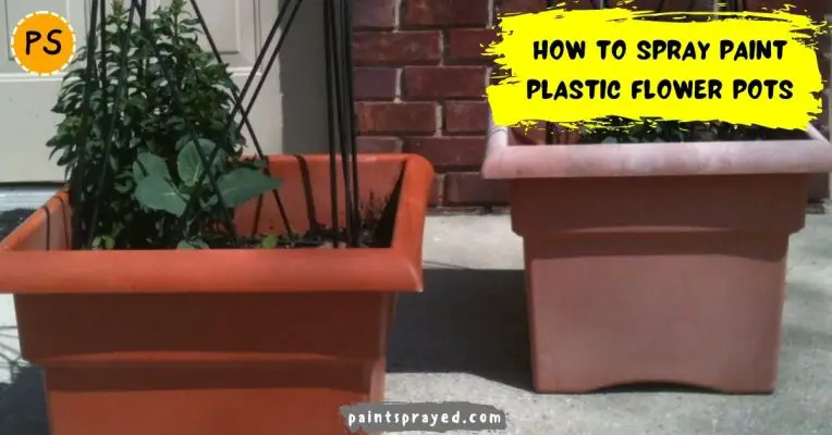 How to spray paint plastic flower pots surface