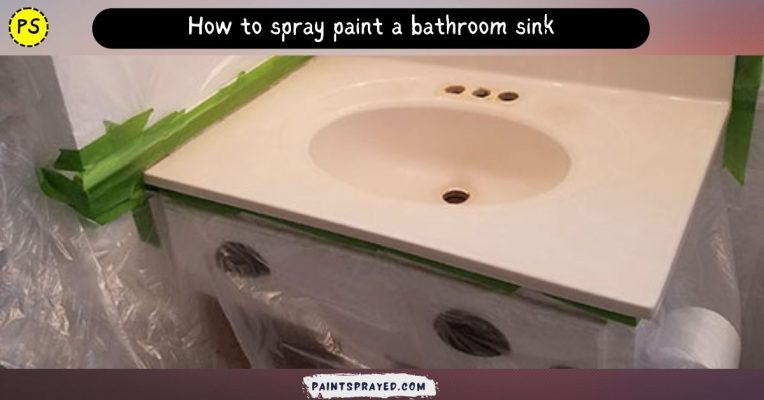 Spray paint a bathroom sink