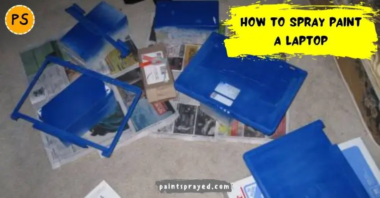 Spray painting a laptop