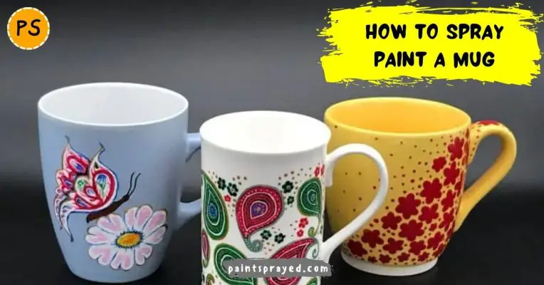 Spray paint a mug