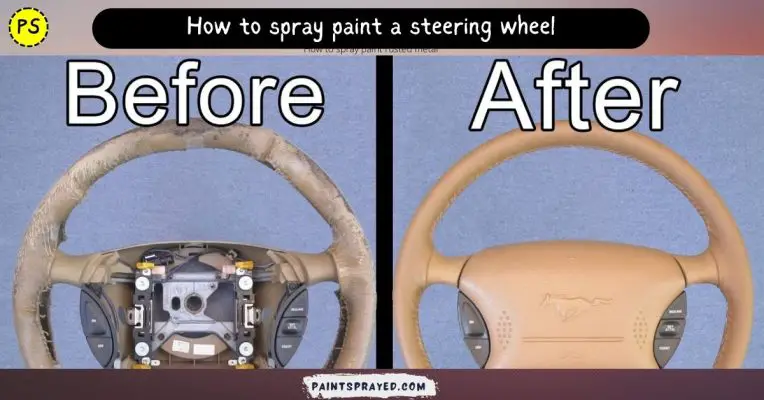 Spray paint a steering wheel